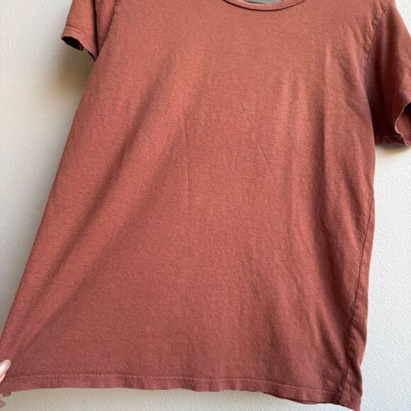 Jungmaven Organic Cotton Orange hemp Short Sleeve V Neck T Shirt Size Small - Picture 2 of 7